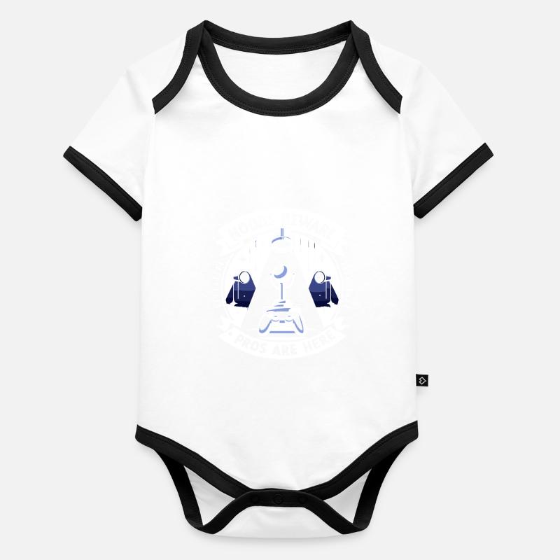 Noobs Beware Pros Are Here Organic Baby Contrasting Bodysuit