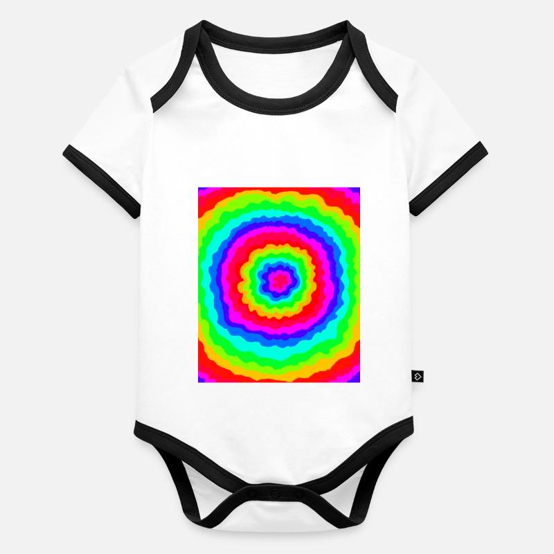 Flower Power Baby Bio-Kurzarm-Kontrastbody