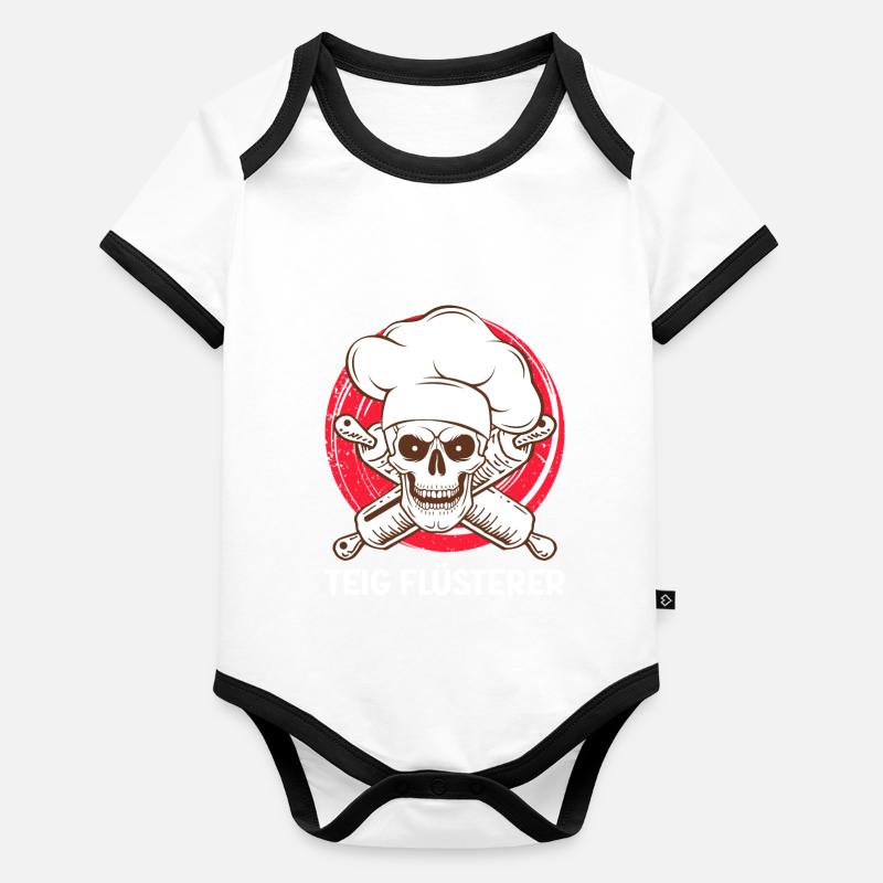 Teig Flüsterer Backliebhaber Backen Konditor Baby Bio-Kurzarm-Kontrastbody