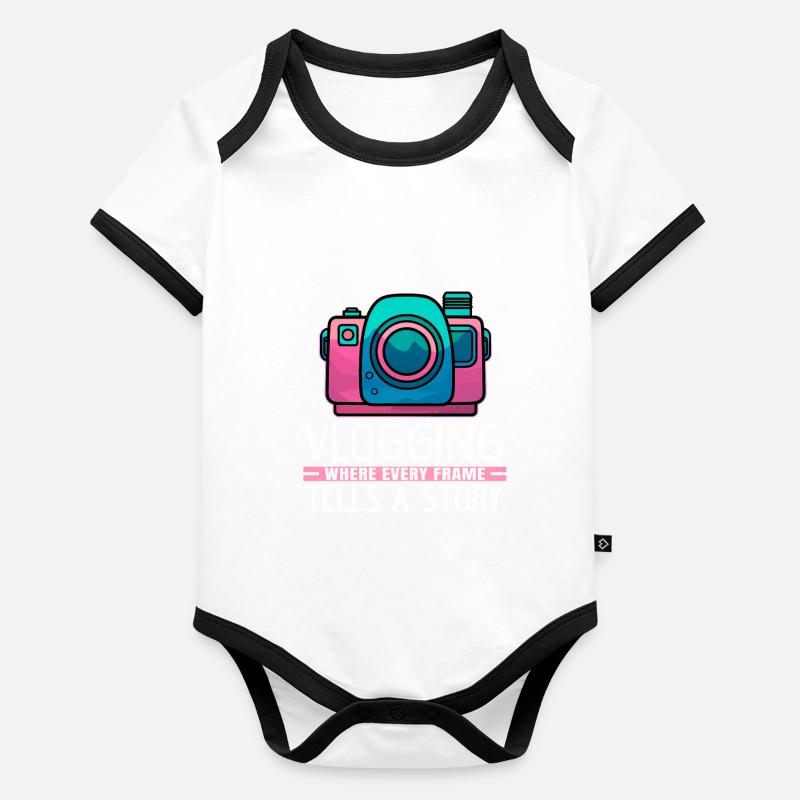 Vlogging où chaque image raconte une histoire Body Bébé bio contrasté manches courtes