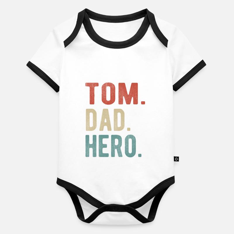 Tom Dad Hero Organic Baby Contrasting Bodysuit