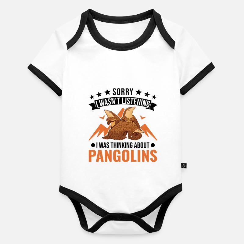Cadeau Pangolin Pangolin Body Bébé bio contrasté manches courtes