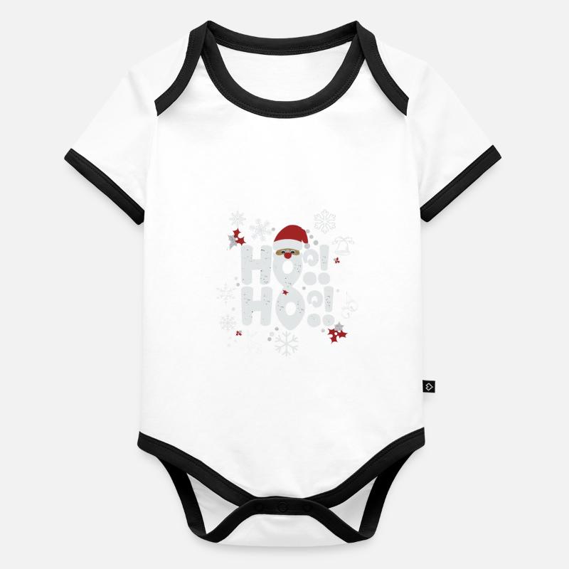 Ho! Ho! Body Bébé bio contrasté manches courtes