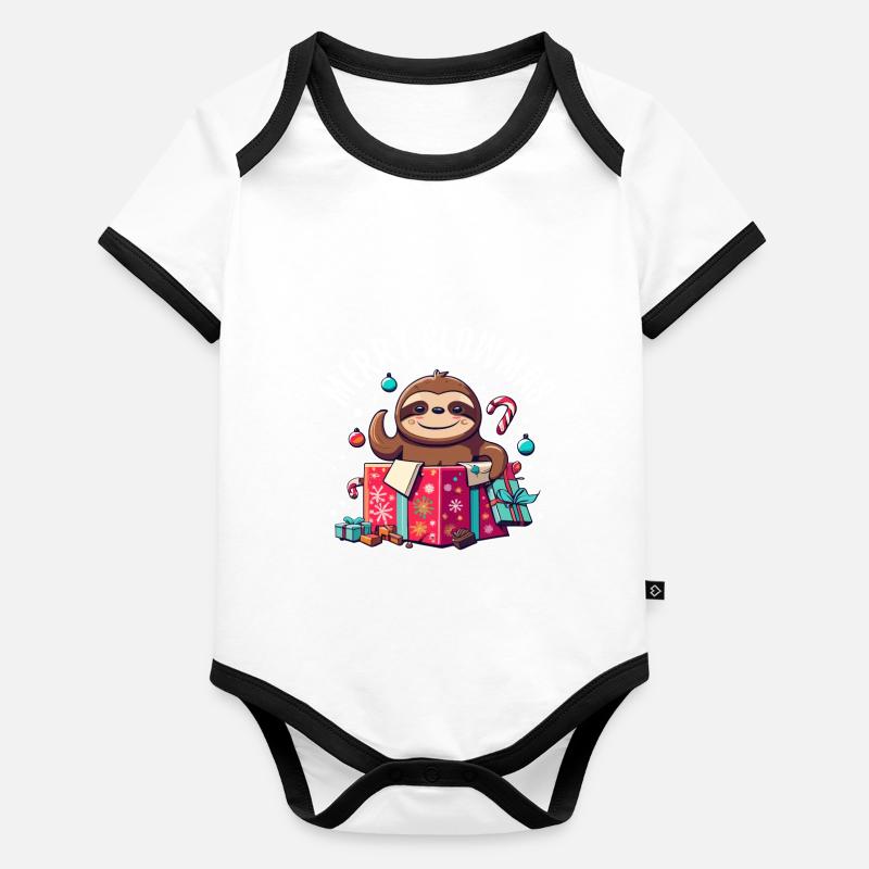 Happy lazy nights Organic Baby Contrasting Bodysuit