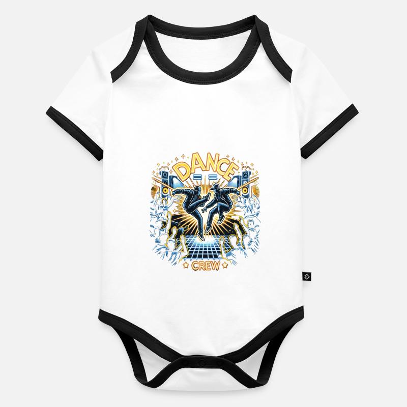 Breakdance Dance Crew Baby Bio-Kurzarm-Kontrastbody