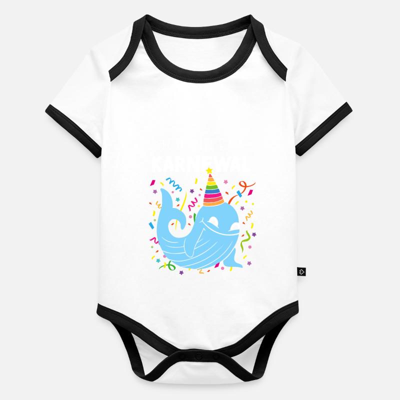 Ich bin ein Karnewal Kölner Karneval Konfetti Jeck Baby Bio-Kurzarm-Kontrastbody