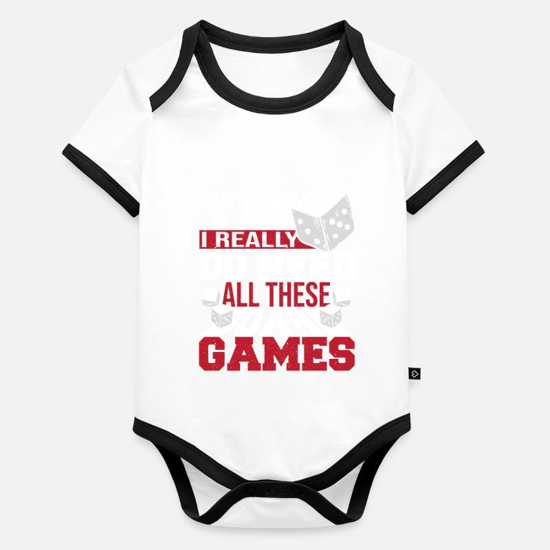 Brettspiele Spielbrett Geschenk Baby Bio-Kurzarm-Kontrastbody