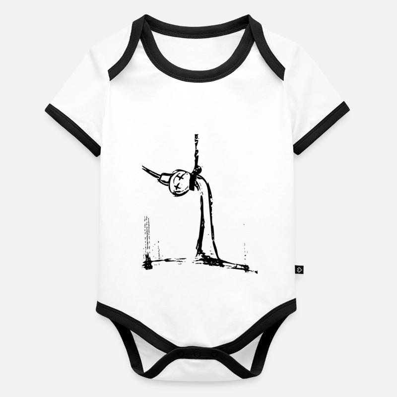 Fernsehturm Hangman Baby Bio-Kurzarm-Kontrastbody