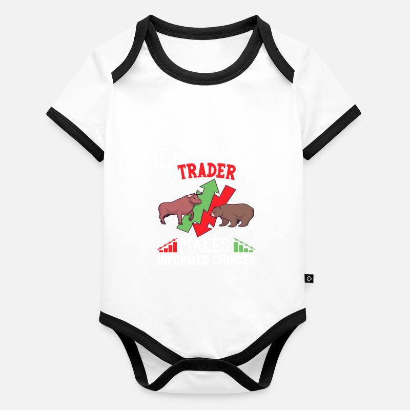 Börsenhändler, Forex-händler, Anlegerhandel Baby Bio-Kurzarm-Kontrastbody