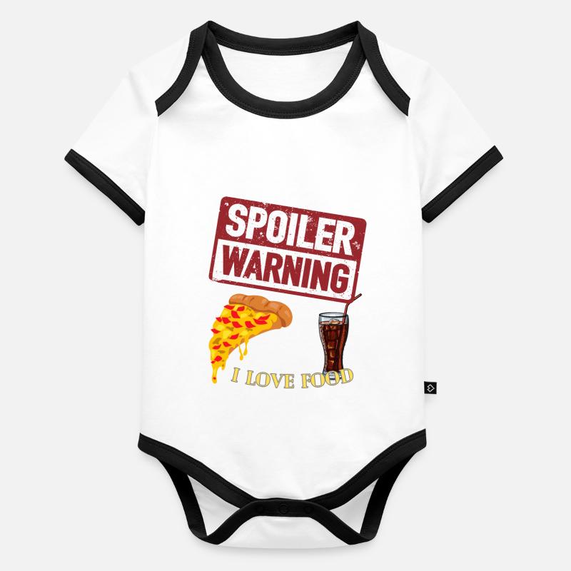 Spoiler Alarm Baby Bio-Kurzarm-Kontrastbody