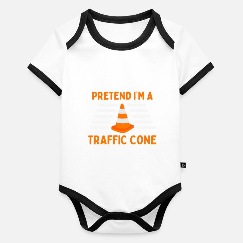 Traffic Cone Funny Halloween Costume Organic Baby Contrasting Bodysuit