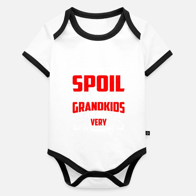 Je ne gâte pas mes petits-enfants 13 Body Bébé bio contrasté manches courtes