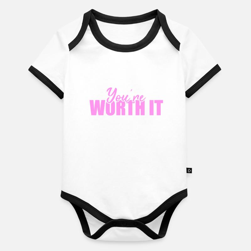 Be you! Selbstvertrauen, positiv Denken Motivation Baby Bio-Kurzarm-Kontrastbody