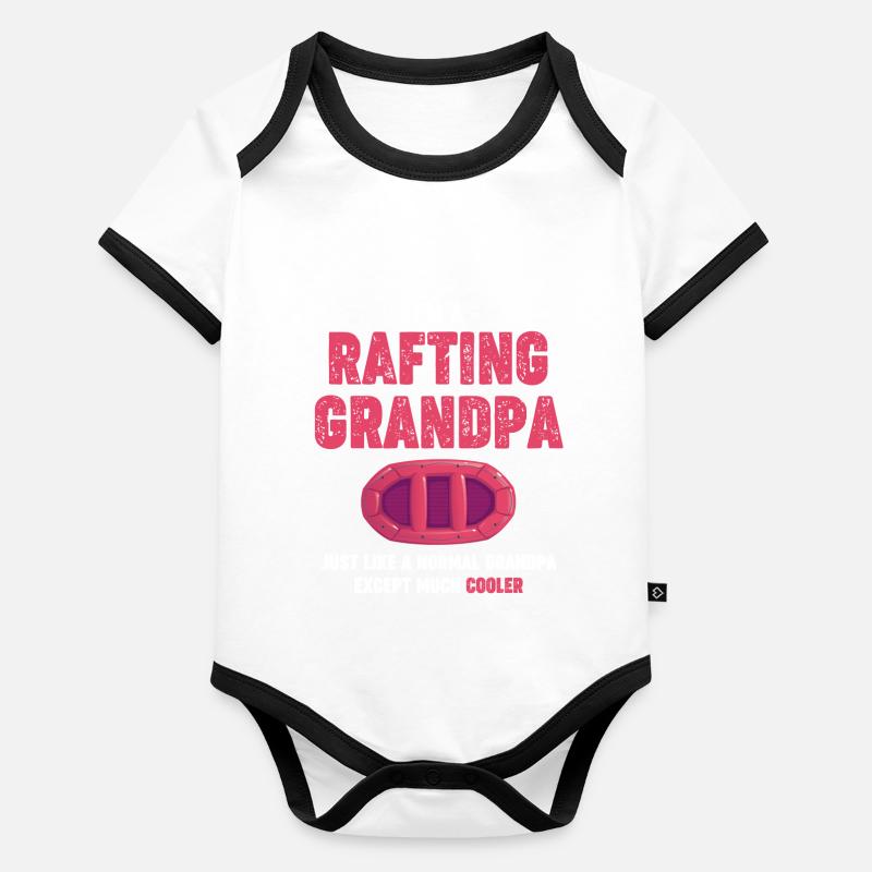 Never underestimate an old man who Organic Baby Contrasting Bodysuit