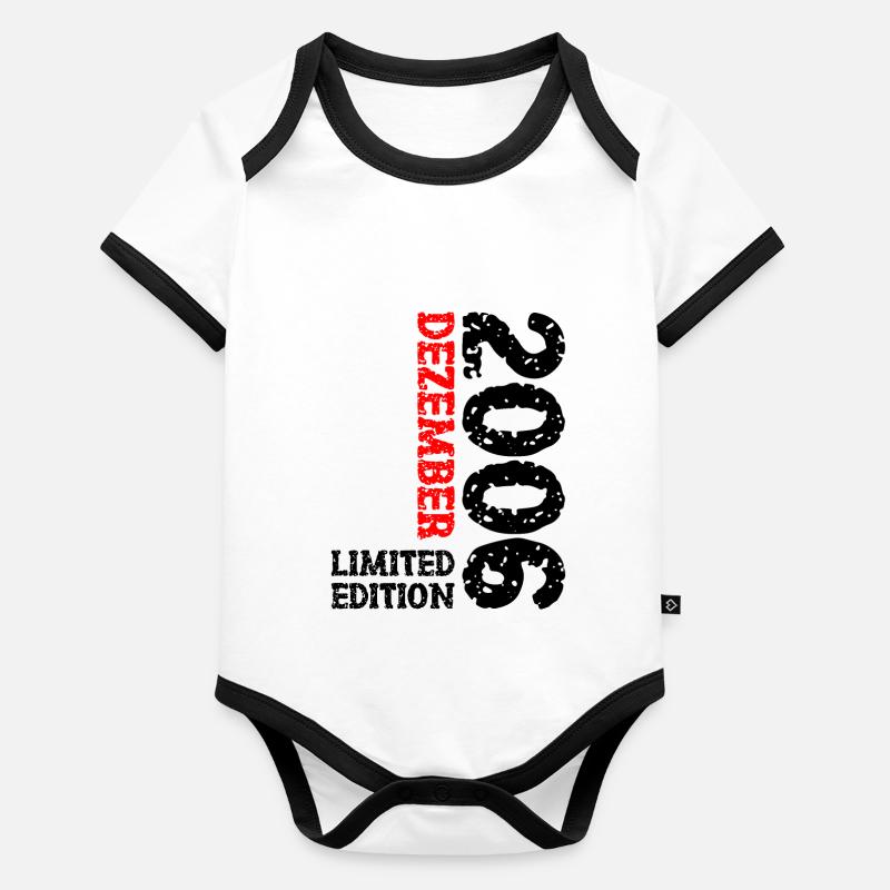 2006 Dezember Limited Edition 17. Geburtstag Deko Baby Bio-Kurzarm-Kontrastbody