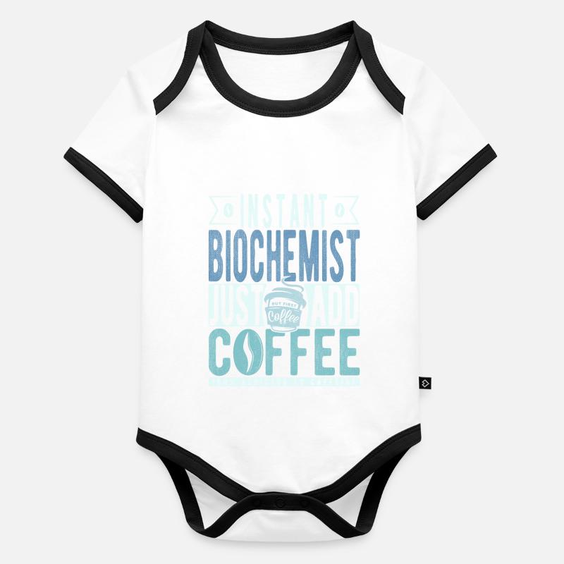 Instant Biochemist Just Add Coffee Organic Baby Contrasting Bodysuit