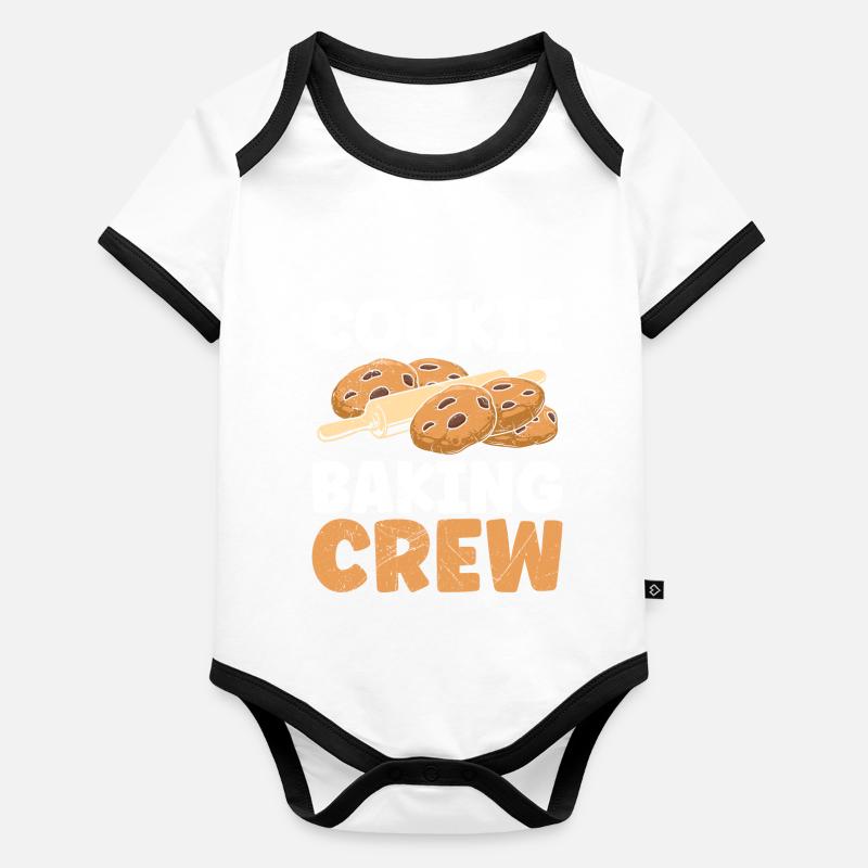 Plätzchen Back Crew Cookies Backliebhaber Baby Bio-Kurzarm-Kontrastbody