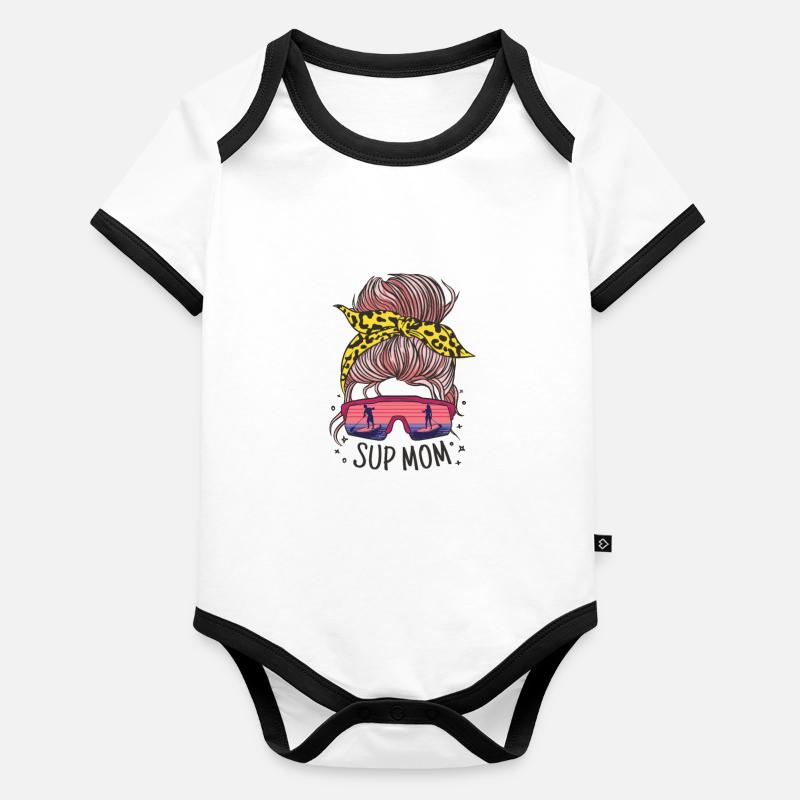 SUP-MOM paddleboard Stand Up Paddle Body Bébé bio contrasté manches courtes
