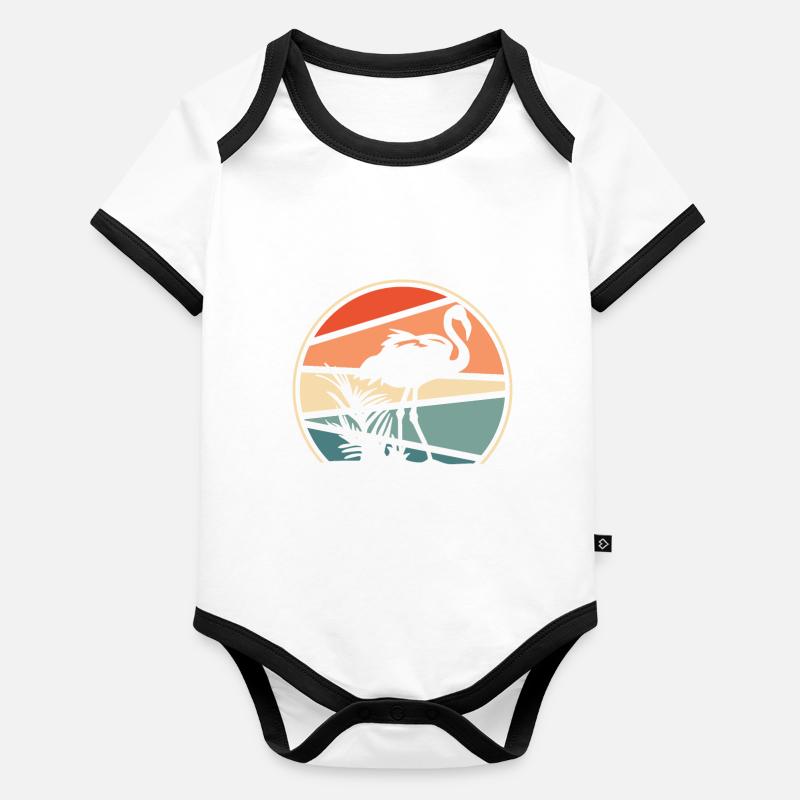 Flamingo Organic Baby Contrasting Bodysuit