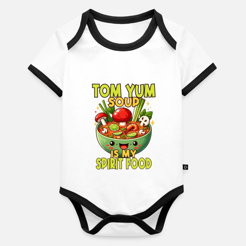 Tom Yum Suppenspiritus - Ein einzigartiges Design für Thai Baby Bio-Kurzarm-Kontrastbody