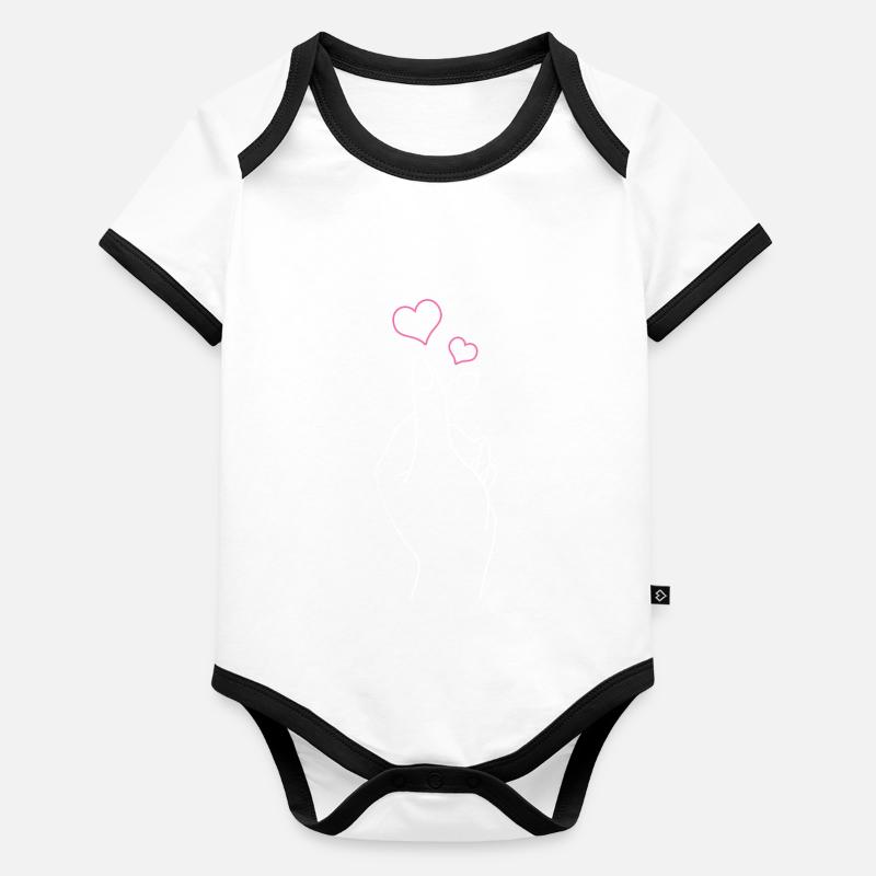 K-Pop Fan cadeau musique pop coréenne Body Bébé bio contrasté manches courtes