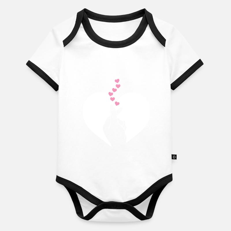 K-Pop Fan cadeau musique pop coréenne Body Bébé bio contrasté manches courtes