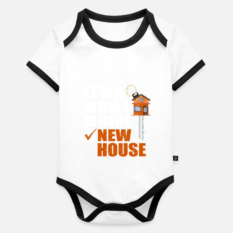 C’est une nouvelle maison Body Bébé bio contrasté manches courtes