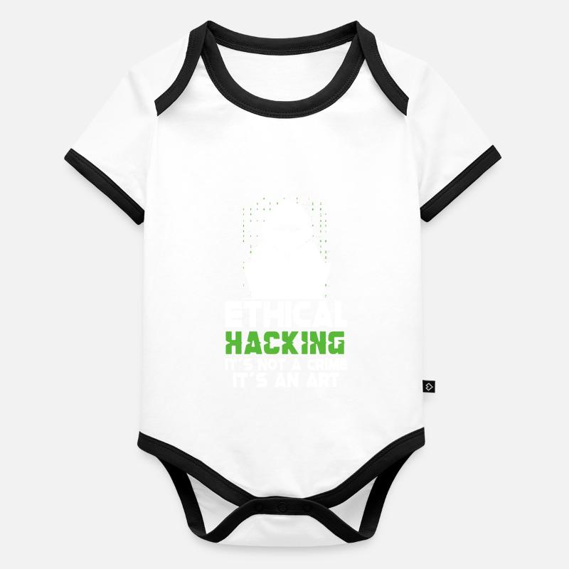 Ethical Hacking Analyst Ethical Cyber Security Baby Bio-Kurzarm-Kontrastbody