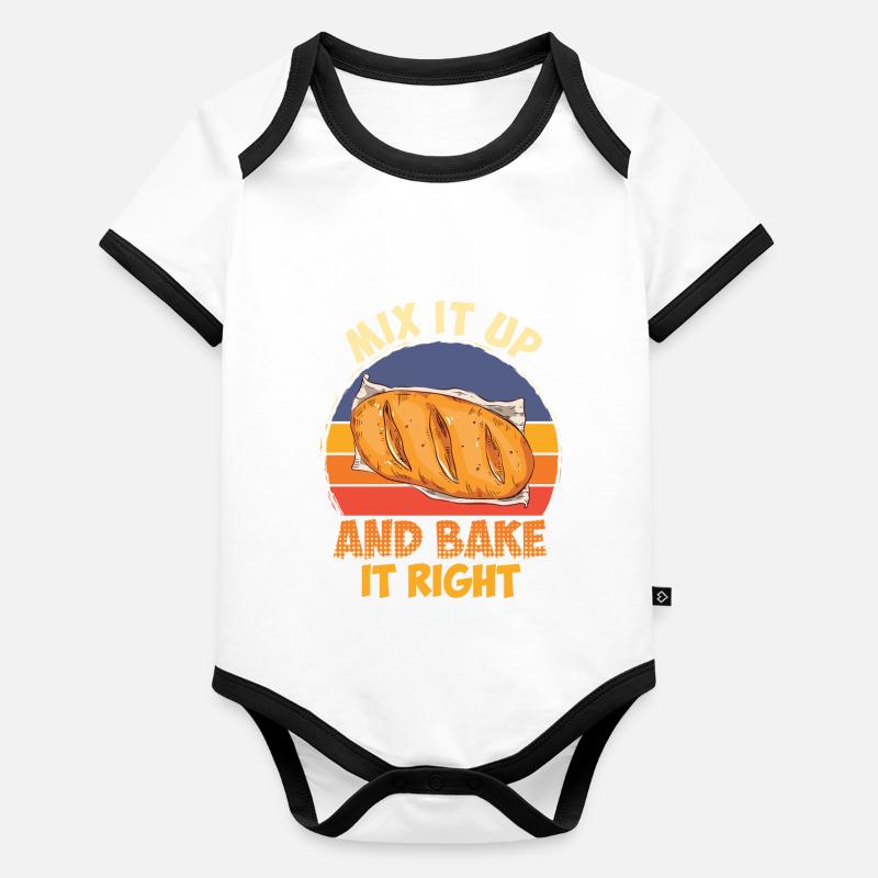 Backfans Mix it Up and Bake it Right Backlover Organic Baby Contrasting Bodysuit