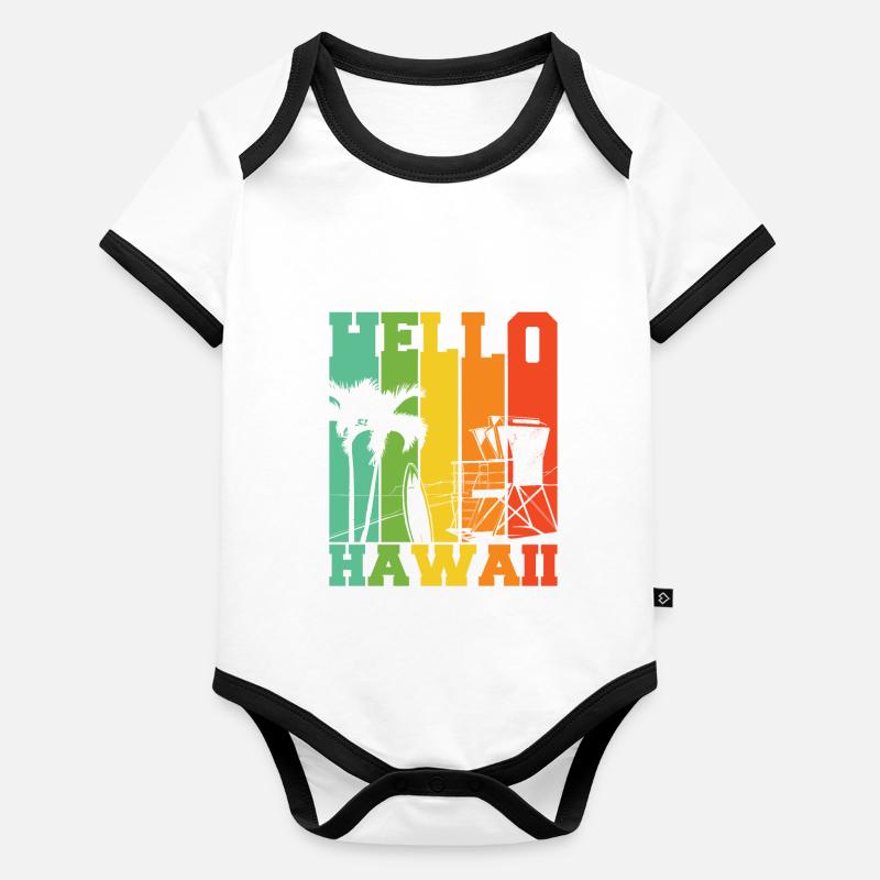 Silhouette d’ Aloha Body Bébé bio contrasté manches courtes