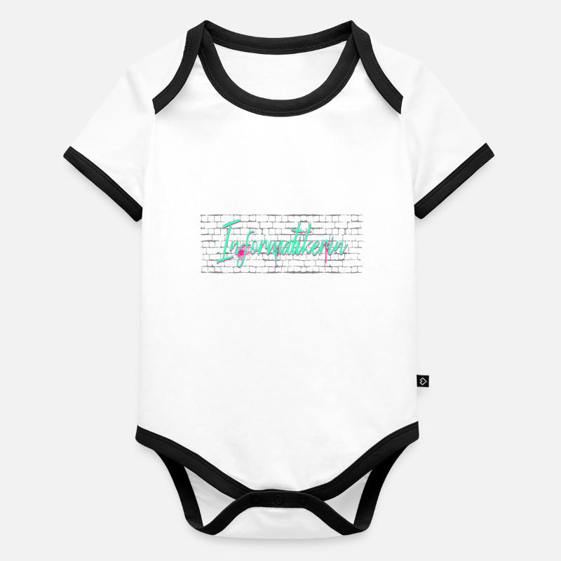 Programmierer Abschluss-Geschenk Informatikerin Baby Bio-Kurzarm-Kontrastbody