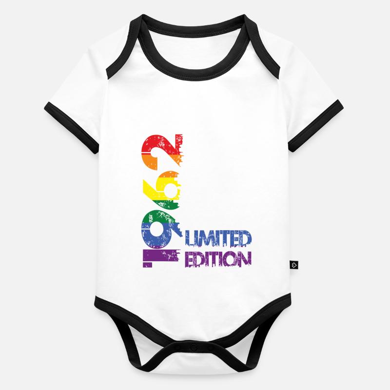 Limited Edition 1962 Baby Bio-Kurzarm-Kontrastbody