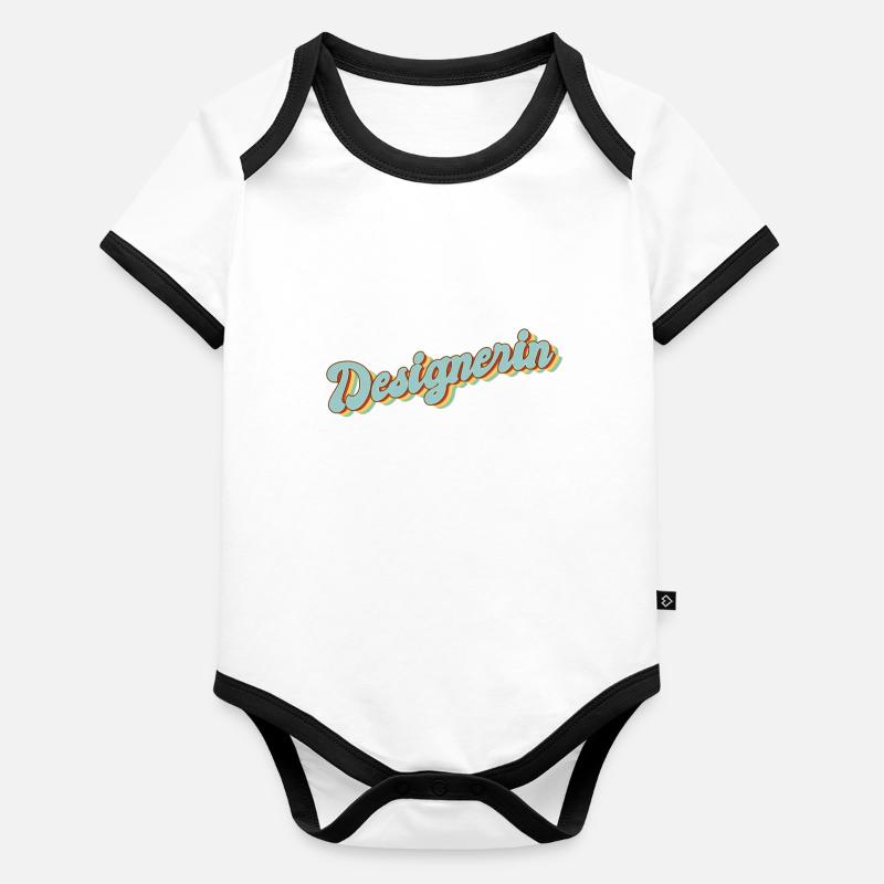 Illustrator Abschluss-Geschenk Designerin Baby Bio-Kurzarm-Kontrastbody