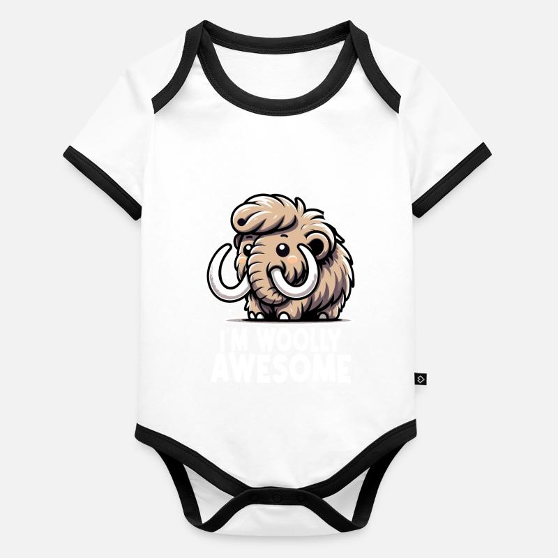 Ich bin wollig geil Baby Bio-Kurzarm-Kontrastbody