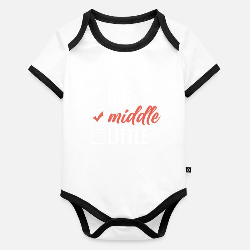 Cadeaux d’enfant du milieu Body Bébé bio contrasté manches courtes
