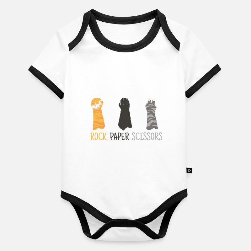 Pierre Papier Ciseaux Cuter Body Bébé bio contrasté manches courtes