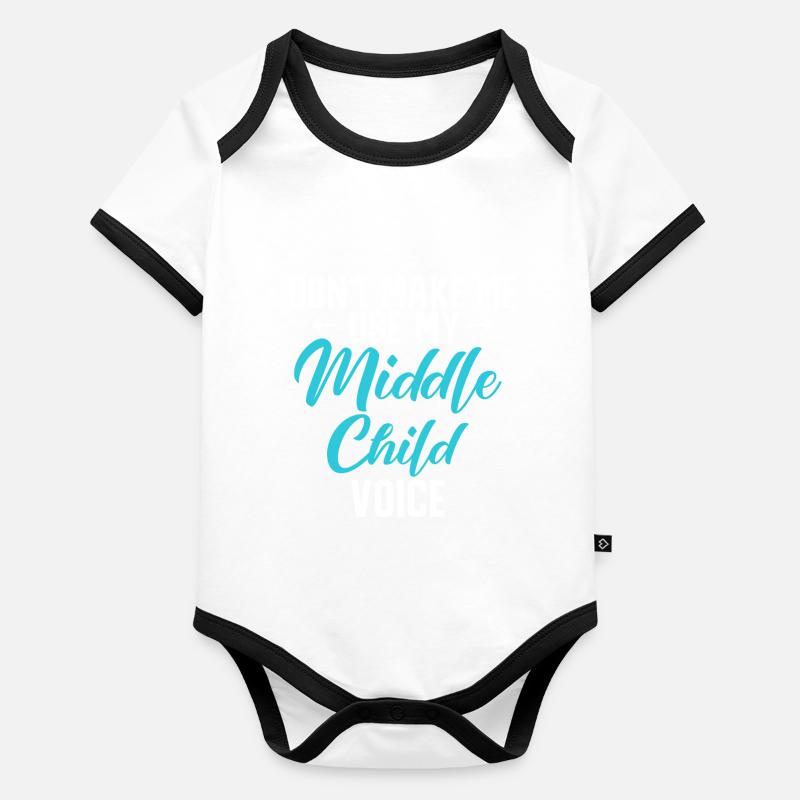 Cadeaux d’enfant du milieu Body Bébé bio contrasté manches courtes