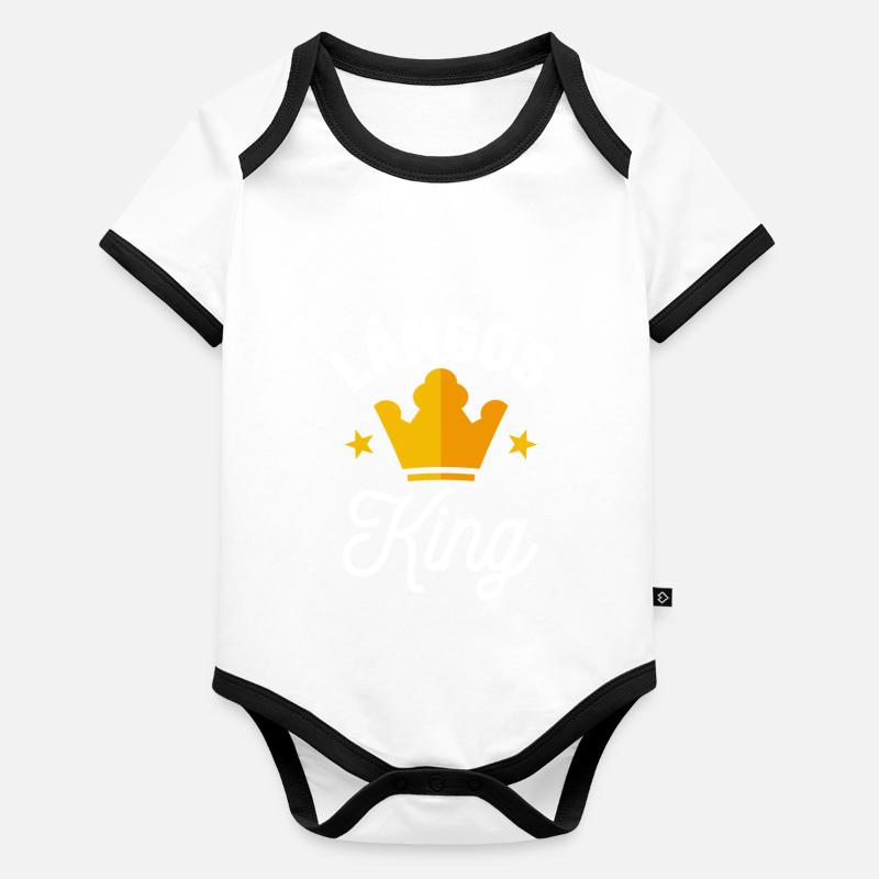 Roi Langos Body Bébé bio contrasté manches courtes