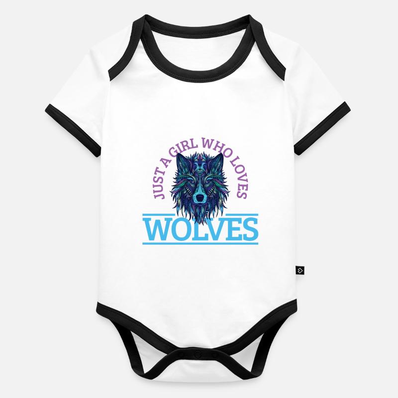 Wolf Gift Organic Baby Contrasting Bodysuit