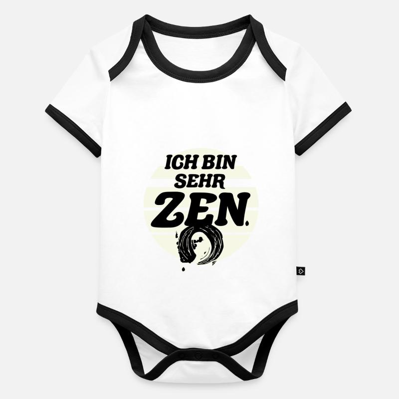 Zen symbol Organic Baby Contrasting Bodysuit