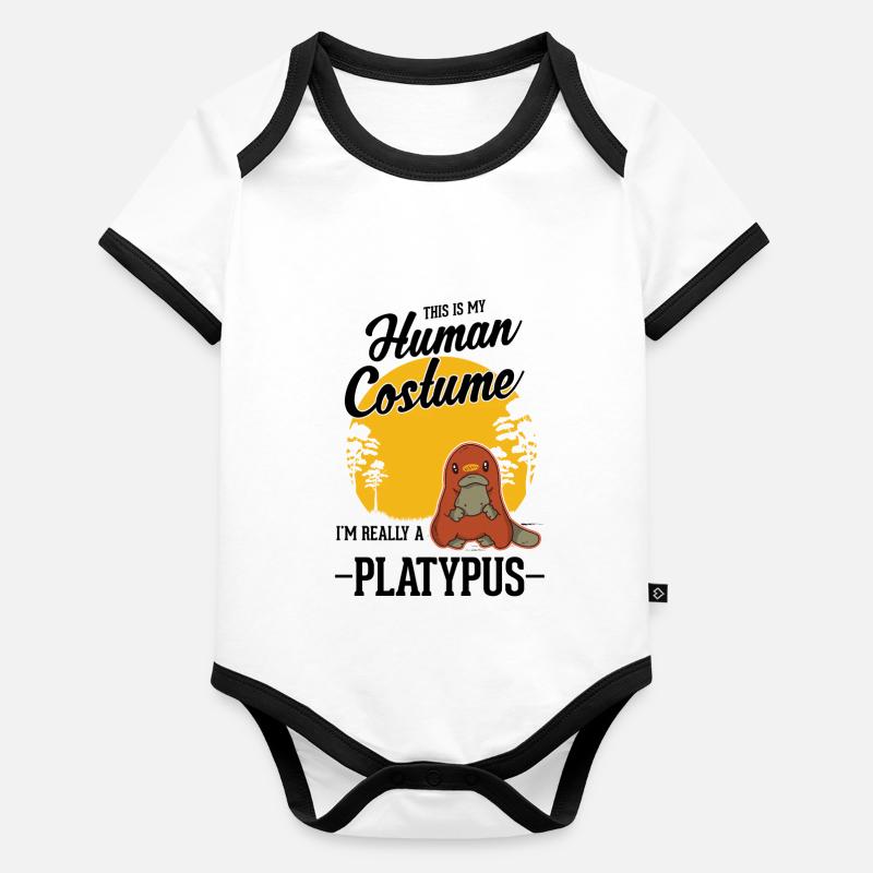 Platypus Human Costume Halloween Organic Baby Contrasting Bodysuit
