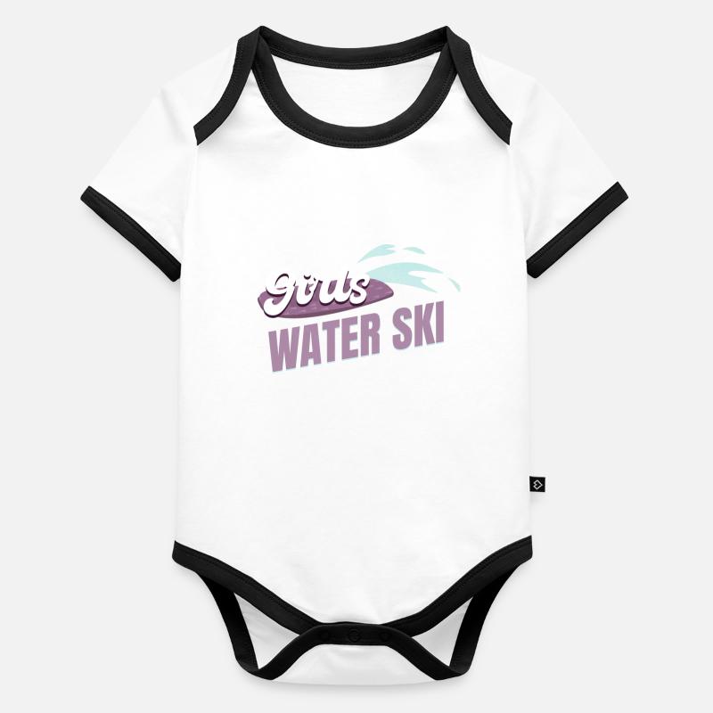 Mädchen Wasserski Wasserski Mädchen Jetski Baby Bio-Kurzarm-Kontrastbody