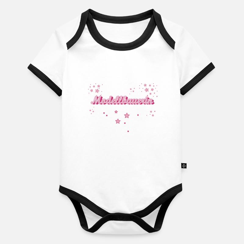 Créateur de modèles de cadeaux de graduation technique Body Bébé bio contrasté manches courtes