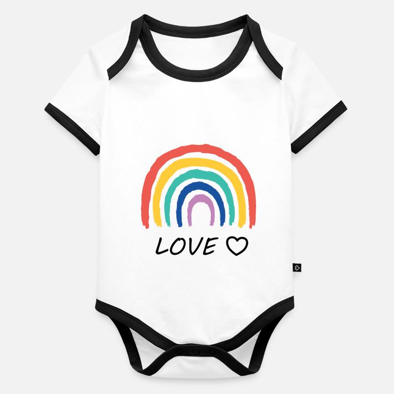 Love Rainbow Organic Baby Contrasting Bodysuit