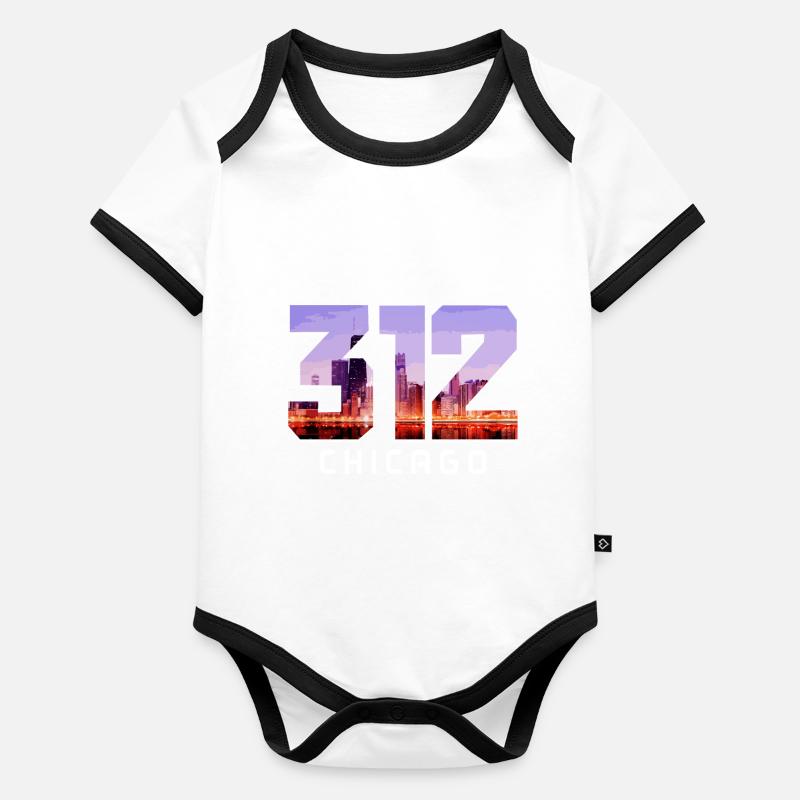 Chicago, Illinois Baby Bio-Kurzarm-Kontrastbody
