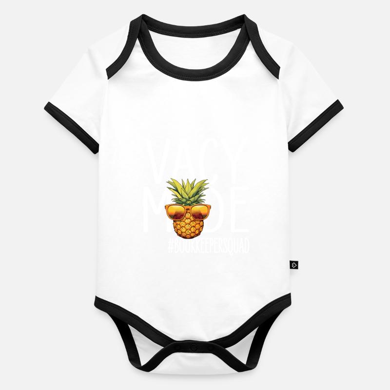Comptable Vacances Mode Vacy Bookkeepersquad Body Bébé bio contrasté manches courtes
