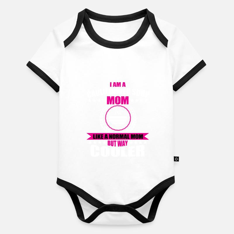Soupe de chou-fleur maman Body Bébé bio contrasté manches courtes