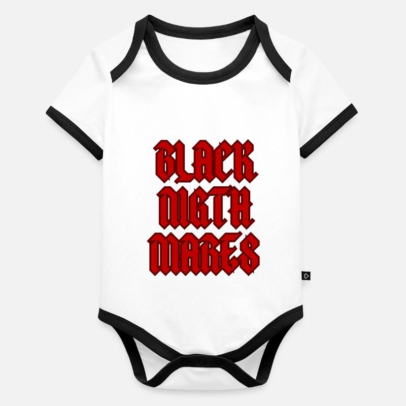 black Nightmares Organic Baby Contrasting Bodysuit