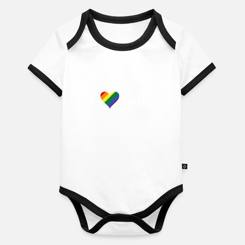 Cadeaux Lesbiens Body Bébé bio contrasté manches courtes