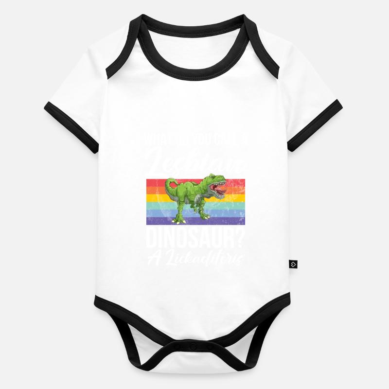 Cadeaux Lesbiens Body Bébé bio contrasté manches courtes